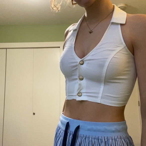 button up crop top - Picture 5 of 8